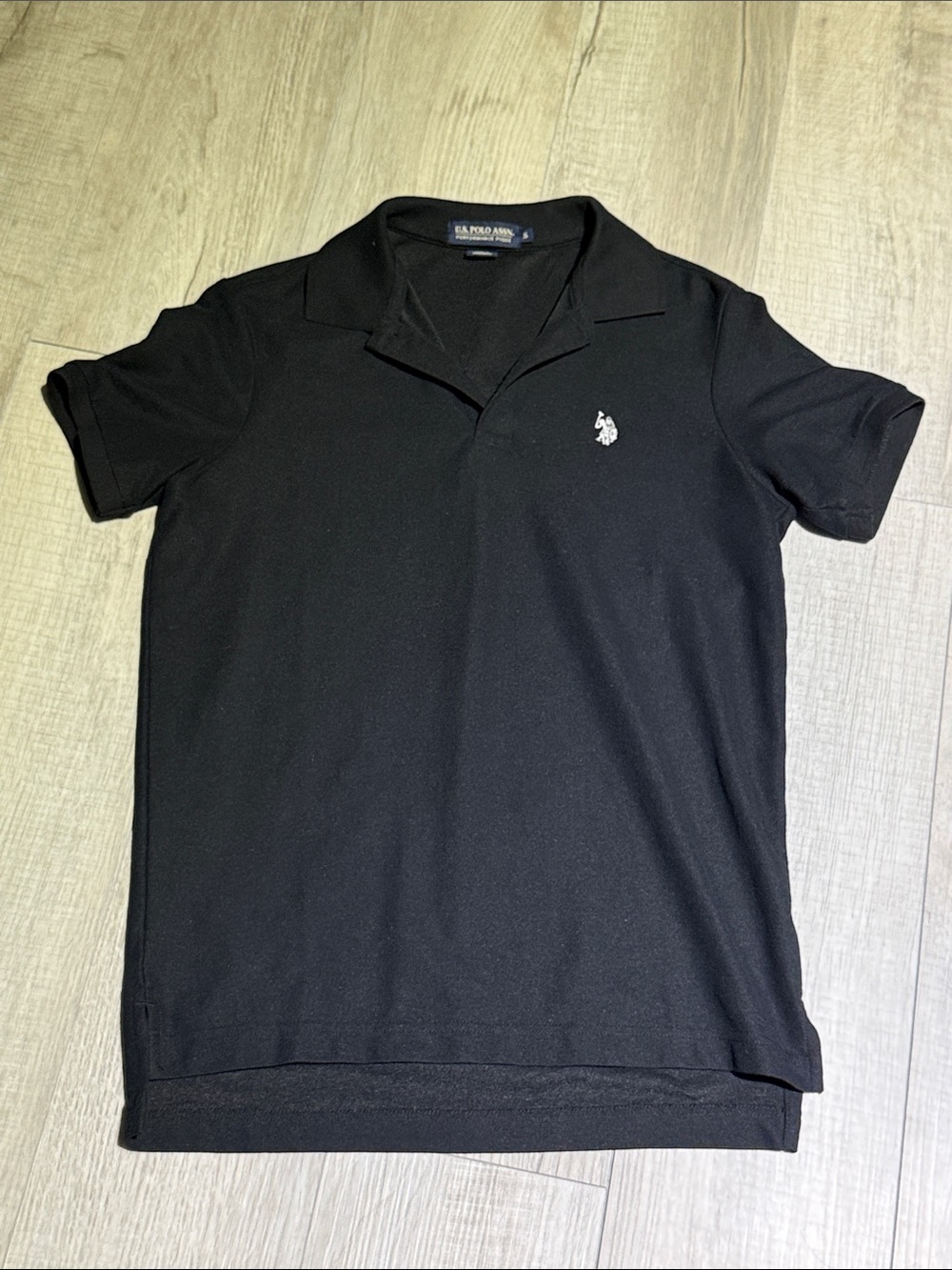 U.S. Polo Assn. Black Short Sleeve Polo with Embroidered Logo